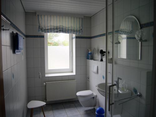 Koupelna v ubytování Ferienhof Schulz