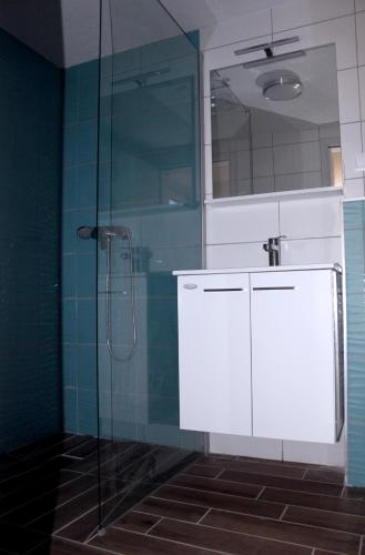 Bilik mandi di Deluxe Apartments Panorama