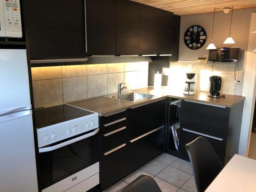 Kuchyň nebo kuchyňský kout v ubytování Skagentoppen Rooms