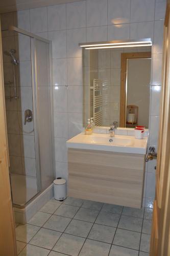 Koupelna v ubytování Landhaus Sonnenschein