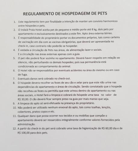 a page of a document with the words resuscitation de hospitalization de pts at Indaiá Praia Hotel in Bertioga