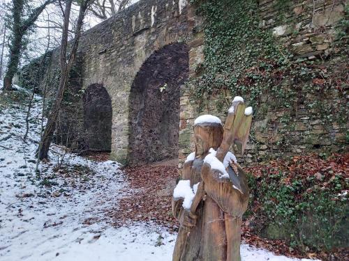 Charmanter Fachwerktraum an der Stadtmauer v zimě
