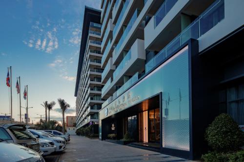 El edificio en el que está el hotel