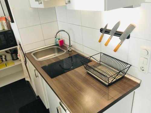 Kuhinja ili čajna kuhinja u objektu Messe Apartment am Rhein