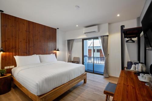 Postel nebo postele na pokoji v ubytování P2 Wood Loft