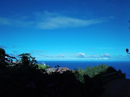 a view of the ocean from the top of a hill at Casa Rural Los Helechos in Agulo
