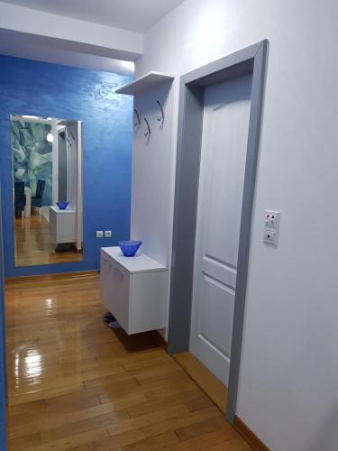 Koupelna v ubytování Apartman KEJ BLUE free parking