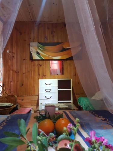 Llit o llits en una habitació de Cabaña La Rustika