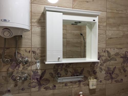 a bathroom with a mirror and a sink at Apartment Vistanova in Vrdnik