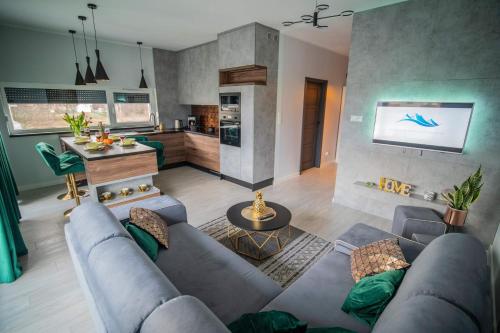 Posezení v ubytování Apartament w Cieplicach 3 Delux