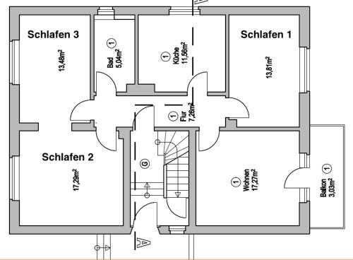 a floor plan of a house at Lieblingsnest Detmold in Detmold