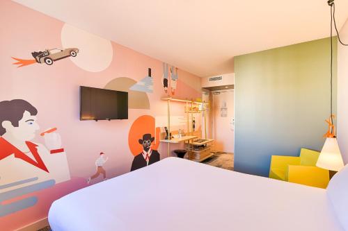 Katil atau katil-katil dalam bilik di ibis Styles Lyon Centre Confluence