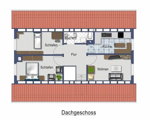 Půdorys ubytování Ferienwohnung Münch