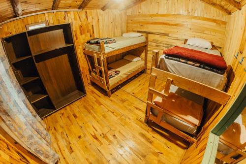 a room with a wooden floor and a wooden floor at Kadir's Top Tree Houses in Olympos