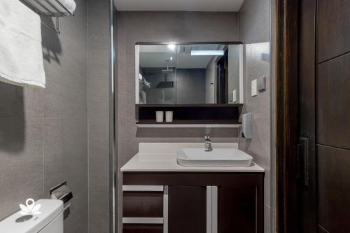 Koupelna v ubytování Hotel Inigo