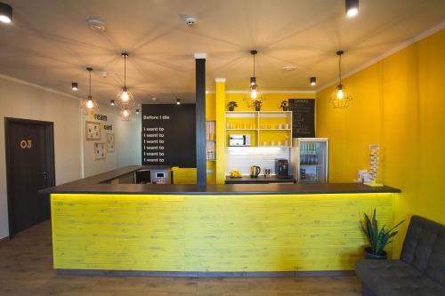 Kuchyň nebo kuchyňský kout v ubytování DREAM Hostel Khmelnytskyi
