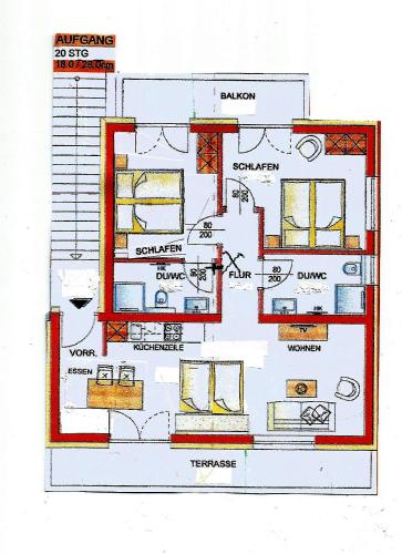 a floor plan of a house at Appartement Ingrid in Ellmau