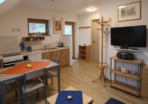 Kuchyň nebo kuchyňský kout v ubytování Apartmá Jablonec