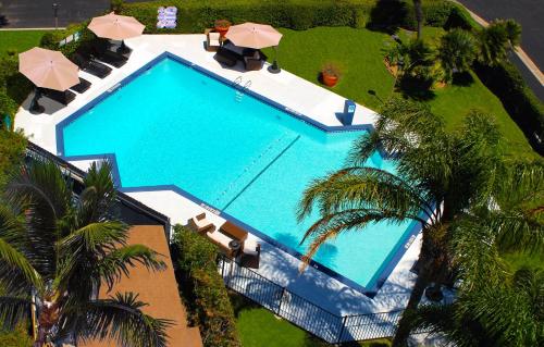 Výhled na bazén z ubytování Holiday Inn Express Van Nuys, an IHG Hotel nebo okolí