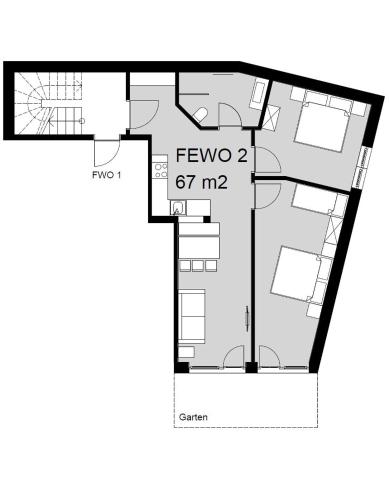 a floor plan of a house at Apart Wachter in Fendels