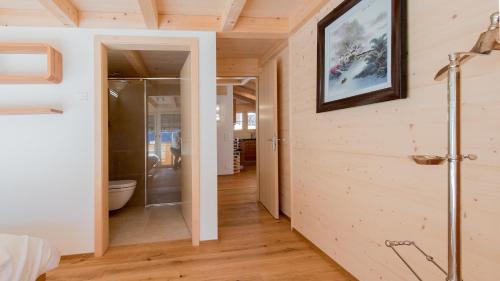 Koupelna v ubytování Chalet Aberot