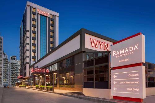 a view of a wynyard hotel in a city at Ramada by Wyndham Beylikduzu in Istanbul