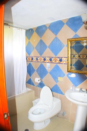 Koupelna v ubytování Hosteria Casa Giralda