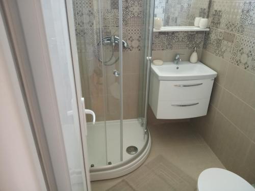 Koupelna v ubytování Apartman Bojana
