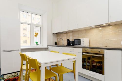 Nhà bếp/bếp nhỏ tại Arida Apartments