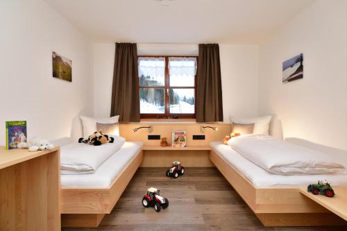 En eller flere senger på et rom på Ferienhof Sonne