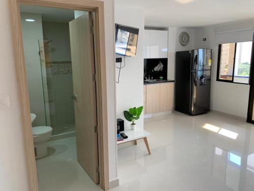 Koupelna v ubytování Portofino Cartagena Bocagrande By ICDI