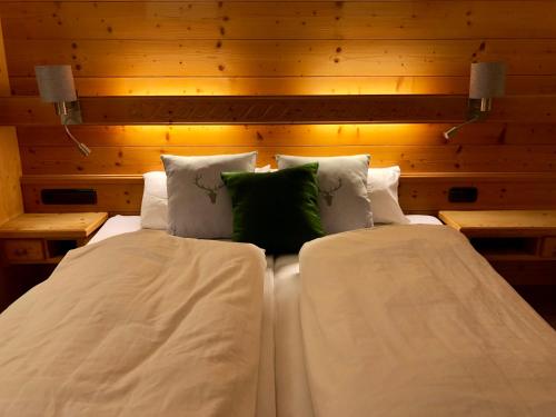 Säng eller sängar i ett rum på Ferienwohnung Winklblick