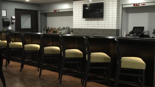 a bar with a row of chairs in a restaurant at Holiday Inn Harrisburg East by IHG in Middletown