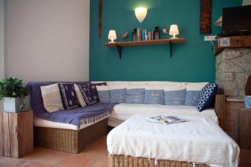 Postel nebo postele na pokoji v ubytování Casa Vadde Lungha superbe vue mer 8 personnes