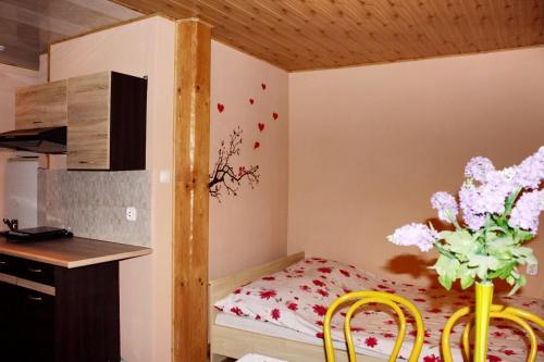 Kuchyňa alebo kuchynka v ubytovaní Pati Apartament Słonko