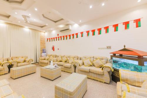 Zona de estar de Ras Al Hadd Waves Hotel