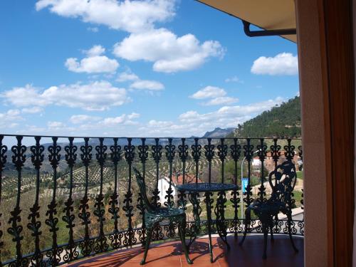 a view from the balcony of a house at Hotel El Curro in Burunchel
