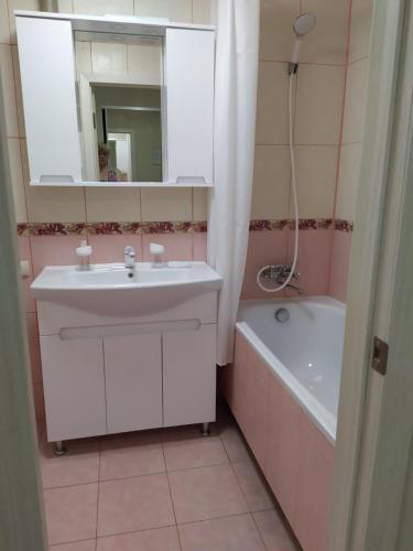 Kúpeľňa v ubytovaní Студия на Проскуровской 16