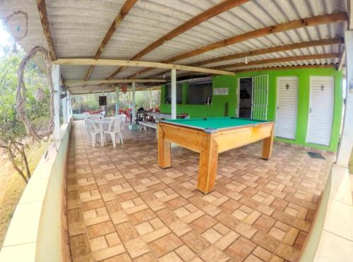 Biliár nebo kulečník v ubytování Camping do Delei