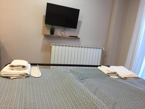 Postel nebo postele na pokoji v ubytování New Gudauri; Loft 2, #222.