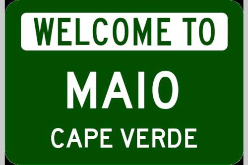 a green sign with the words welcome to macoria cape verde at Kasa Mona in Calheta Do Maio