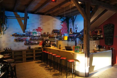 Khu vực lounge/bar tại Land-Gast-Hof WALKMÜHLE
