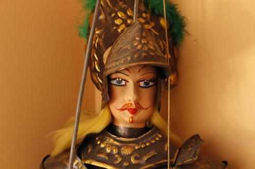 a statue of a woman with a bow at Villa Morgante B&B in Pedara