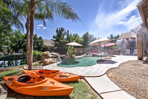 Lakefront Chandler Home - Kayaks, Boat, Pool, Dock