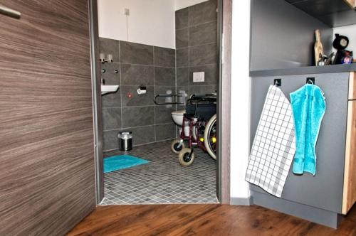 Koupelna v ubytování Stadl Appartements