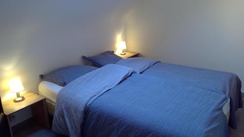 
A bed or beds in a room at De Blauwvoet Studio

