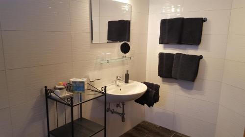 Andreas Apartment im Landhaus Moser tesisinde bir banyo