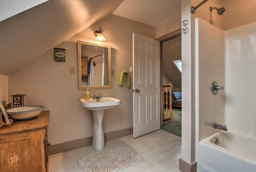 A bathroom at Darling Hill Home on Kingdom Trails-Near Burke Mtn