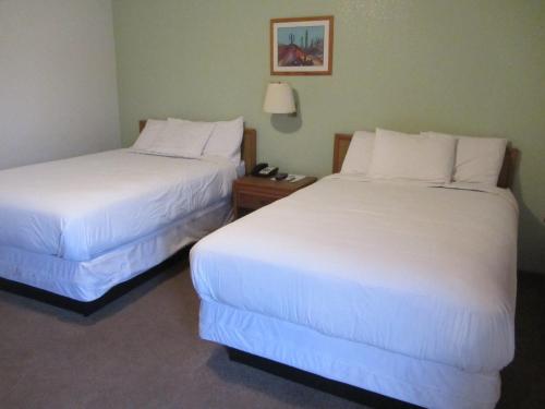 Un pat sau paturi într-o cameră la Budget Inn Ballinger