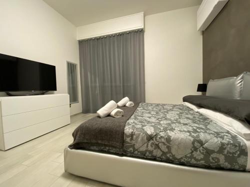 Cama o camas de una habitación en GUEST HOUSE KINGA